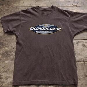 Gildan Men Brown T-Shirt, Quiksilver Brown Surf Tee